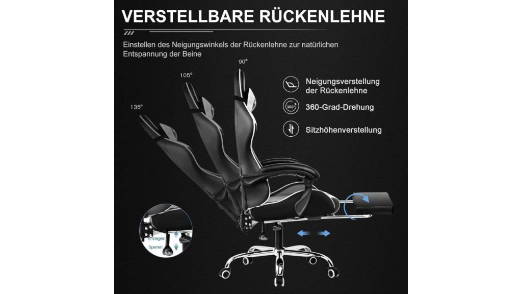 Gaming-Stuhl mit hoher Flexibilität