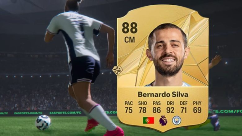 Titel FC 25 Bernardo Silva Karte als einer der besten Dribbler in Ulitmate Team