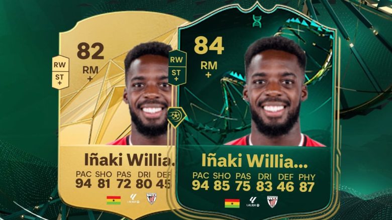 Titel FC 25 Inaki Williams Karten vor und nach neuer Stürmer Evolution