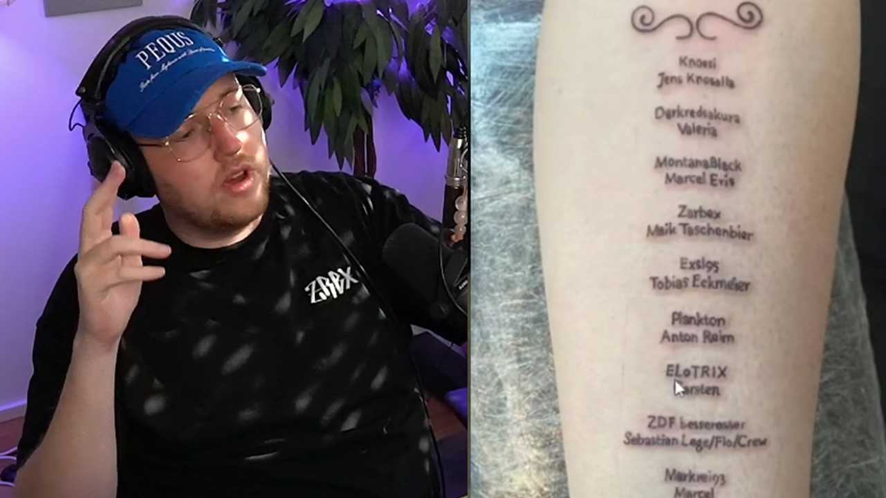 Viewer gets names of Twitch streamers tattooed – but unfortunately one of them is wrong