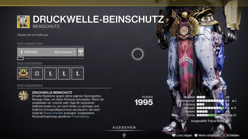 Destiny-2-Druckwelle-Beinschutz