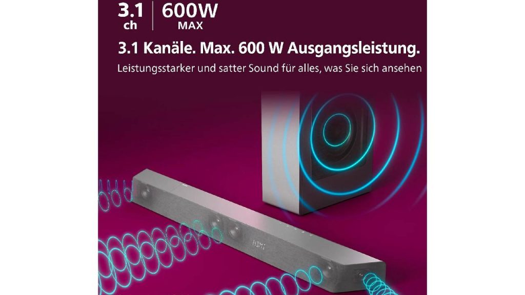 Soundbar mit Power-Klang und hoher Kompatibilität 