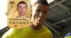 Titel EA FC 25 Cristiano Ronaldo schreit Siuu Jubel in die Kamera