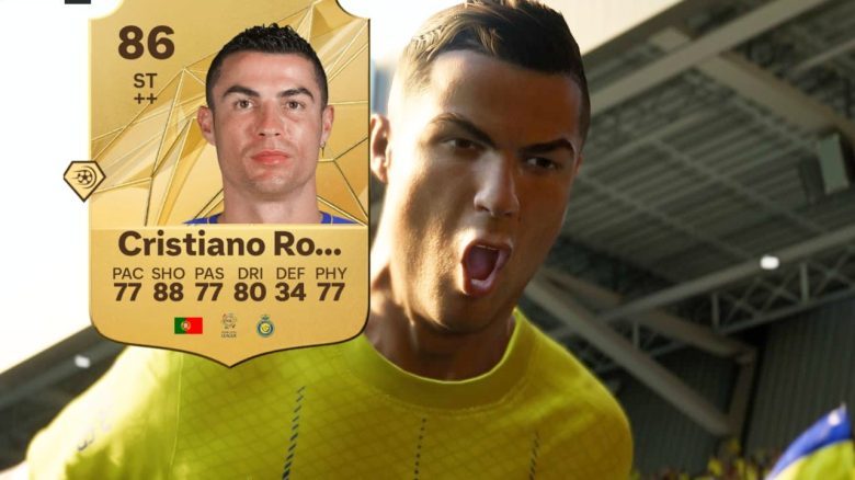 Titel EA FC 25 Cristiano Ronaldo schreit Siuu Jubel in die Kamera