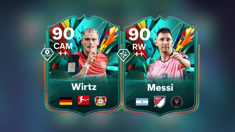 Titel EA FC 25 Wirtz und Messi als neue Eventkarten aus Total Rush Team 2