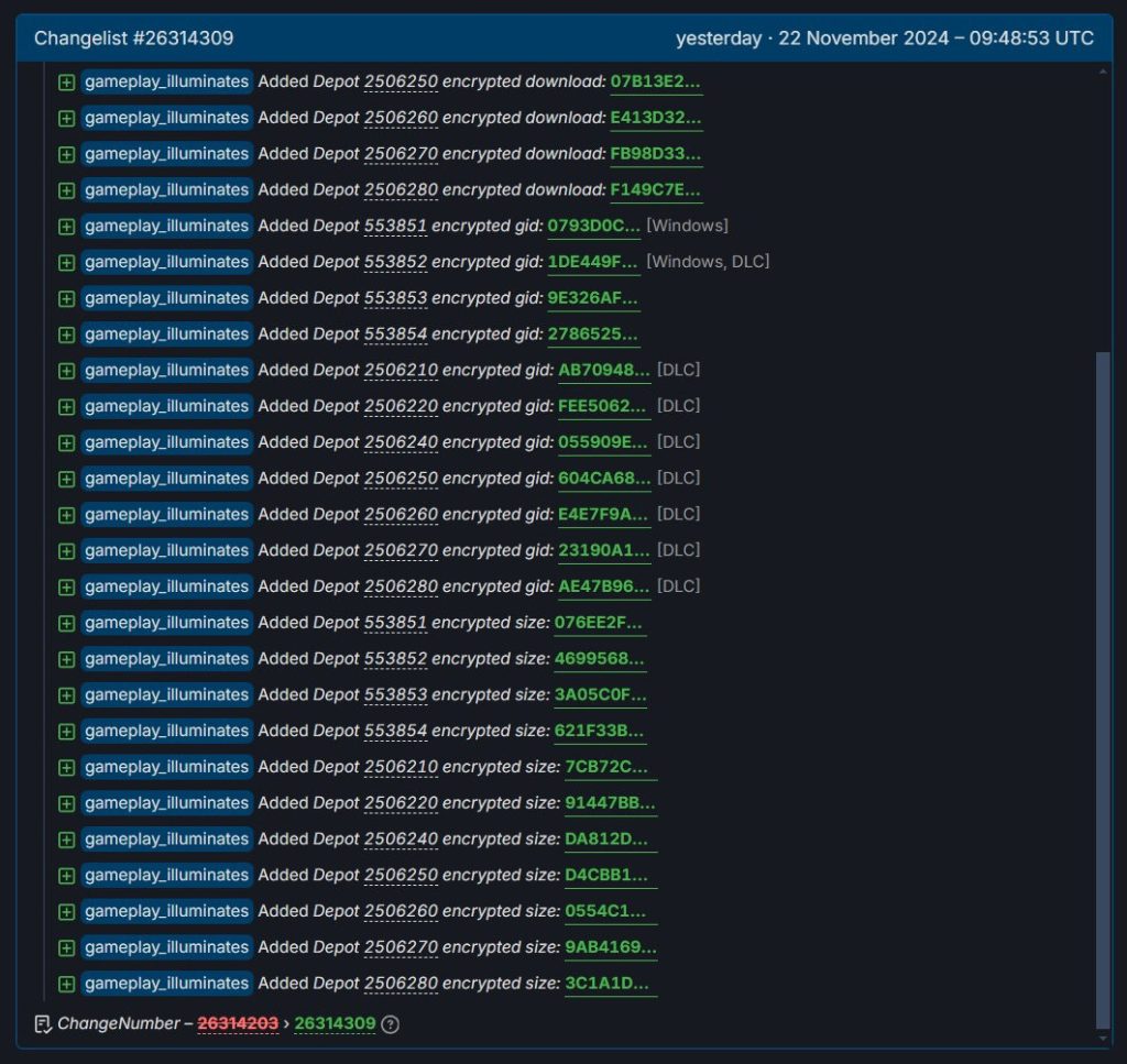 Helldivers 2 SteamDB Update-History illuminates Screenshot
