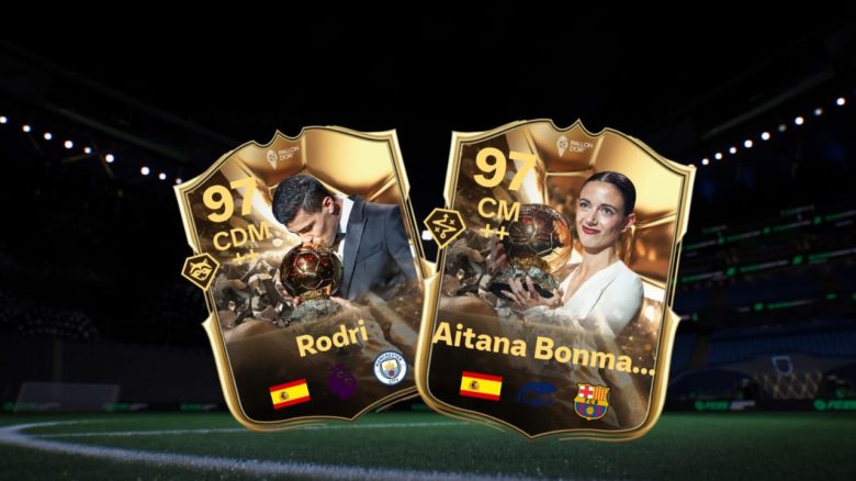 Titel EA FC 25 Ballon d'Or Gewinner Aitana Bonmati und Rodri mit starken Spezialkarten