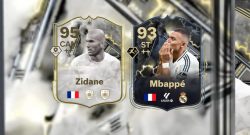 Titel EA FC 25 Thunderstruck Karten von Icon Zidane und Mbappe