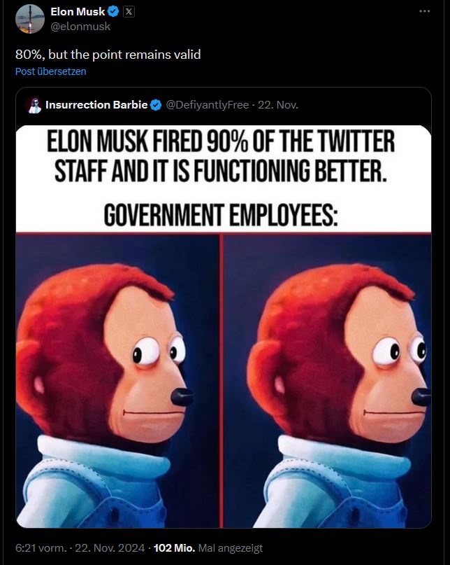 Twitter Post Elon Musk Entlassungen