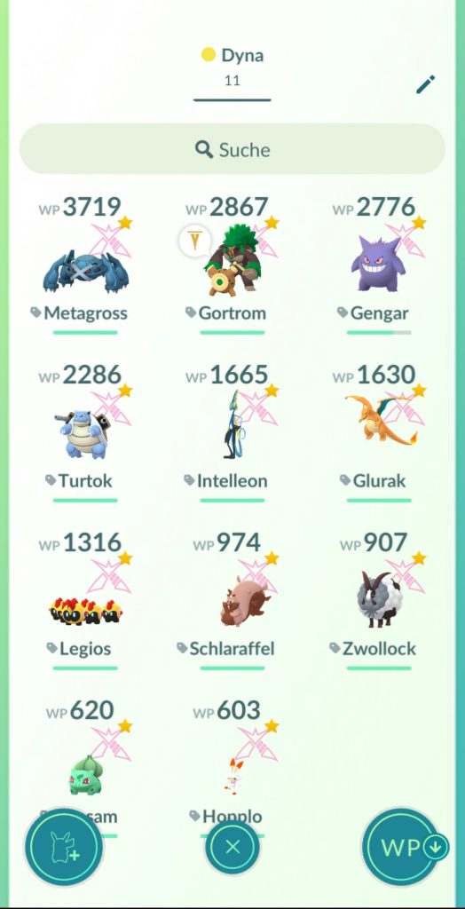 Pokemon GO my Dynamax team