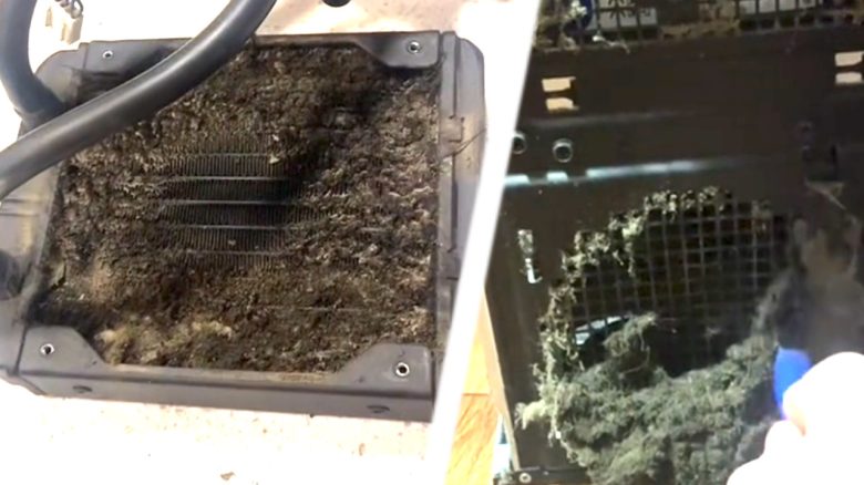 Schmutzige Lüfter eines PCs