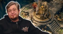 Path of Exile 2 verrät, wie viele Spieler am Early Access teilnehmen, warnt vor langen Warteschlangen und Serverabstürzen - Titelbild zeigt Jonathan Roggers vor PoE-2 Hintergrund