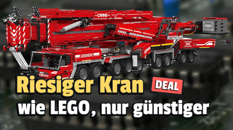 Mobiler Schwerlastkran von Mould King im Last Minute Weihnachts-Sale bei Amazon: Über 8.500 Teile und 20 Motoren jetzt zum Bestpreis!