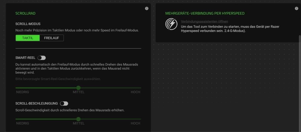 Razer Synapse Basilisk V3 Pro scroll wheel software