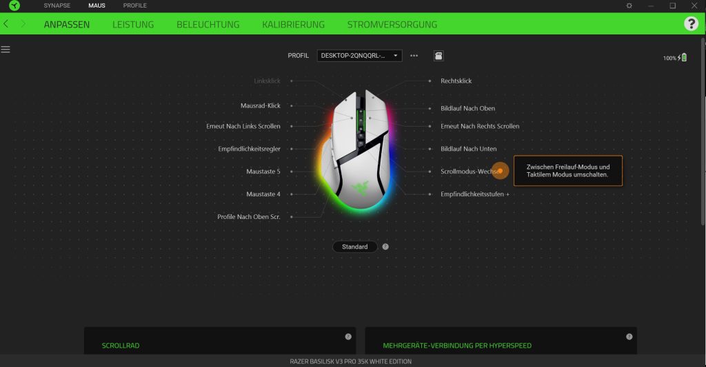 Razer Synapse Basilisk V3 Pro Software 01