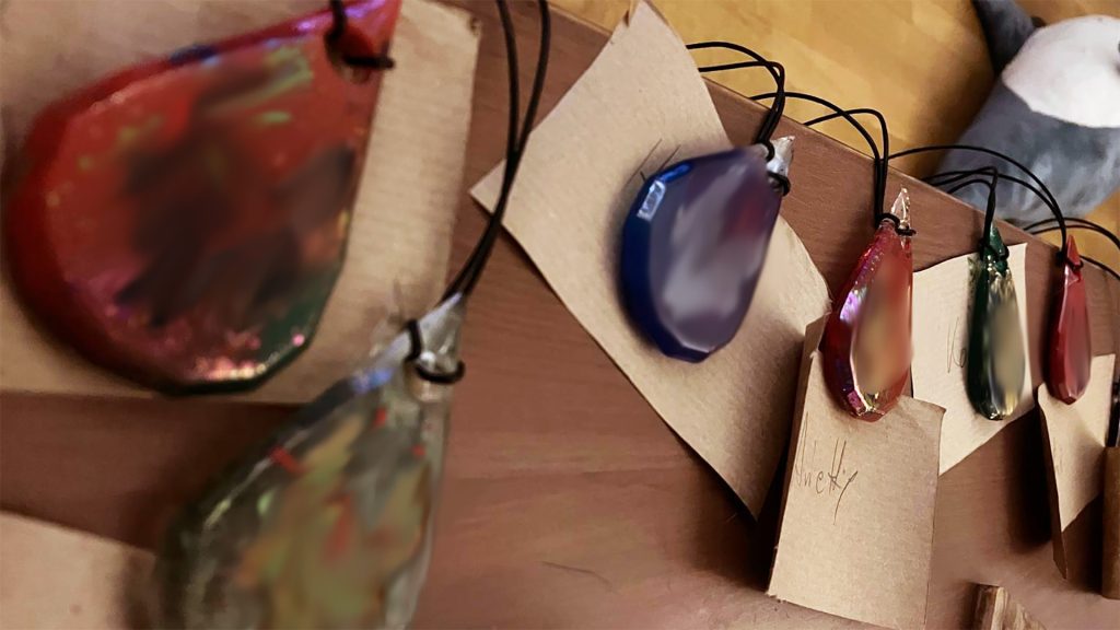 Resin adventure cast pendants