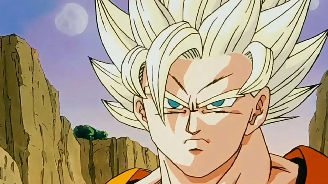 In Dragon Ball gibt es einen Pseudo-Super-Saiyajin, dem die typischen blonden Haare fehlen