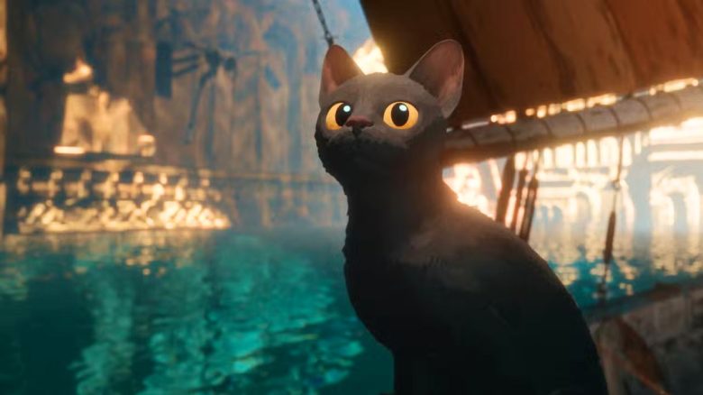 Screenshot aus Flow - Katze auf dem Wasser