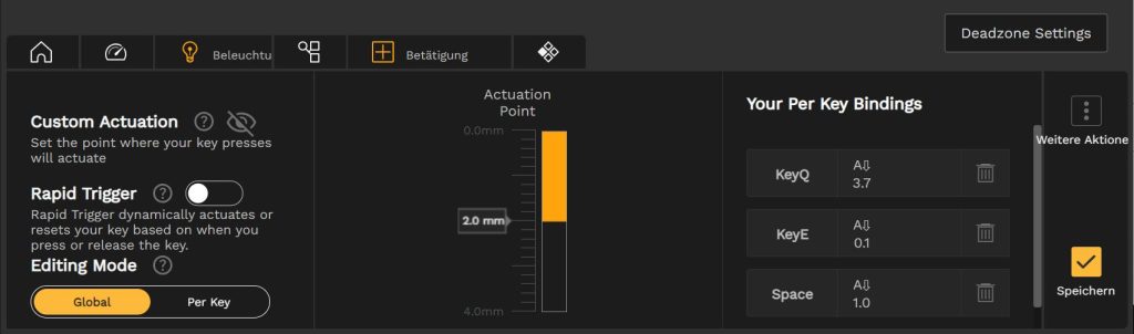 Glorious GMMK3 HE Software 02 Switches