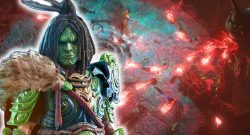 Spieler wollen in Path of Exile 2 Koop spielen, können nicht, weil ihre Augen brennen - Titelbild zeigt Spielcharakter neben vielen Angriffen