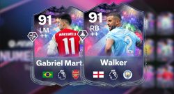 Titel EA FC 25 NumeroFUT Team 5 mit Karten von Martinelli und Walker