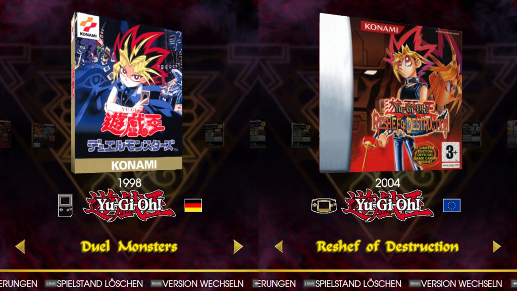 Yu-Gi-Oh! Early Days Collection - Menü 1