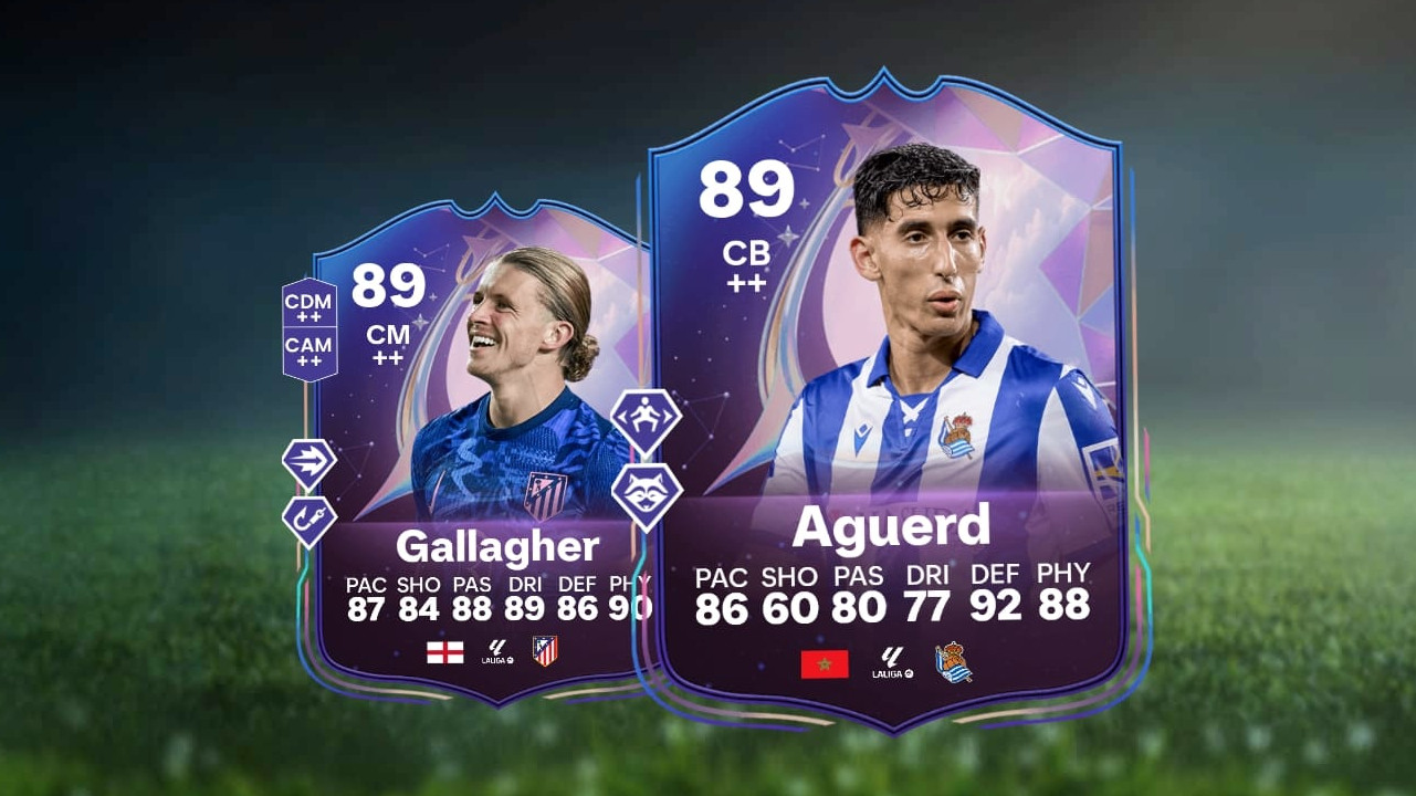 EA FC 25 Fantasy FC card of Aguerd larger than that of Gallagher