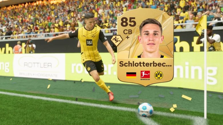 Titel EA FC 25 Innenverteidiger Nico Schlotterbeck vom BVB beim Eckball