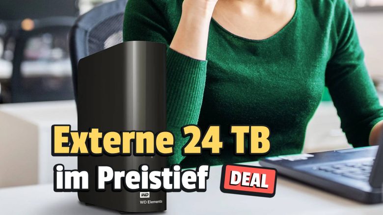 Daten sichern nicht vergessen: Günstiger gab es diese Festplatte mit 24 TB noch nicht
