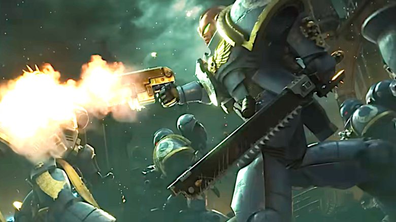 Warhammer 40k Ultramarine boltert mit Bolter Titel