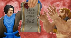 WoW Game Master Holding Contract Human Male beg titel title 1280x720