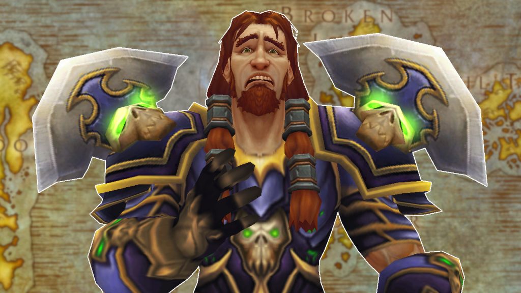 WoW Human Warrior Sad Cry world map titel title 1280x720