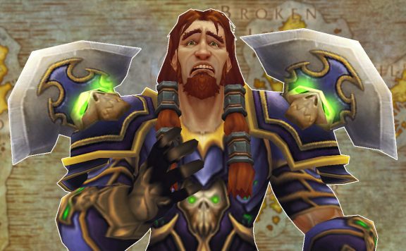 WoW Human Warrior Sad Cry world map titel title 1280x720