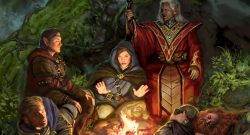 DND-Truppe am Lagerfeuer