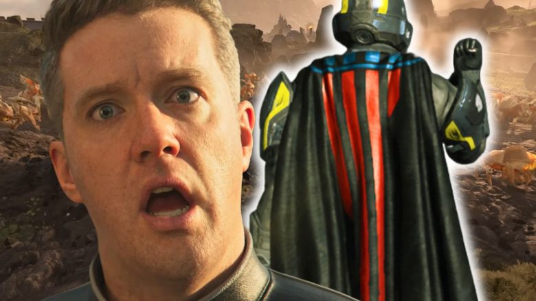 Ein Jahr nach dem größten Kampf von Helldivers 2 verteilt Über-Erde den Umhang für den glorreichen Kampf gegen Sony - Titelbild zeigt Spielcharakter vor Umhang