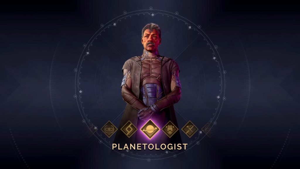 Image shows the class portrait of the Planetologist trainer.