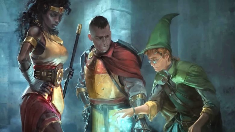 Player plans a round for Dungeons & Dragons and the map takes up his entire hallway
