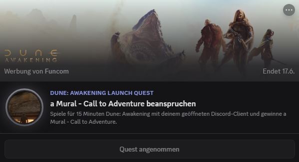 Dune Awakening: Discord Quest at Launch