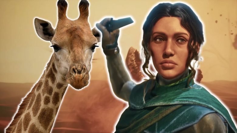 A player encounters something strange in Dune: Awakening, sees a huge giraffe, the community immediately knows where it comes from