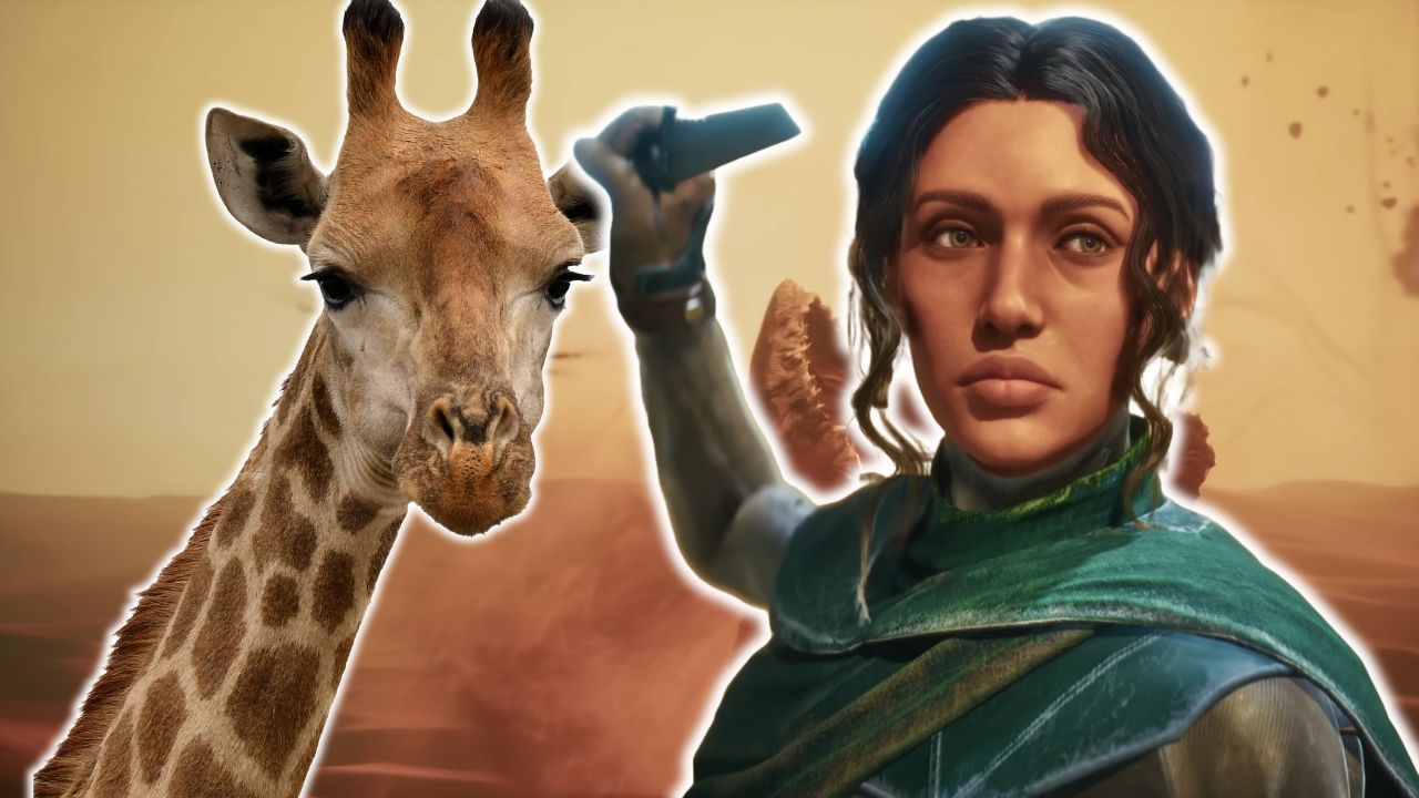 Spieler in Dune: Awakening entdeckt plötzlich eine Giraffe vor seinem Flugzeug, die Community erklärt, dass das kein Bug ist