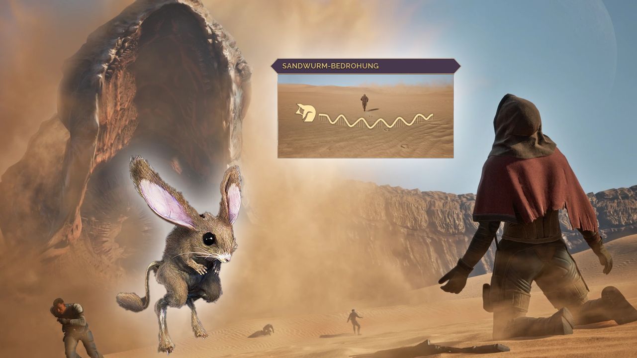 Weist euch der Muad’Dib aus Dune: Awakening nicht nur den Weg, sondern warnt auch effektiv vor Sandwürmern?
