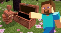 Minecraft Steve Copper Golem titel title small