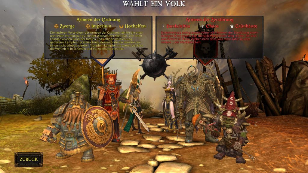Warhammer Online Return of Reckoning character creation
