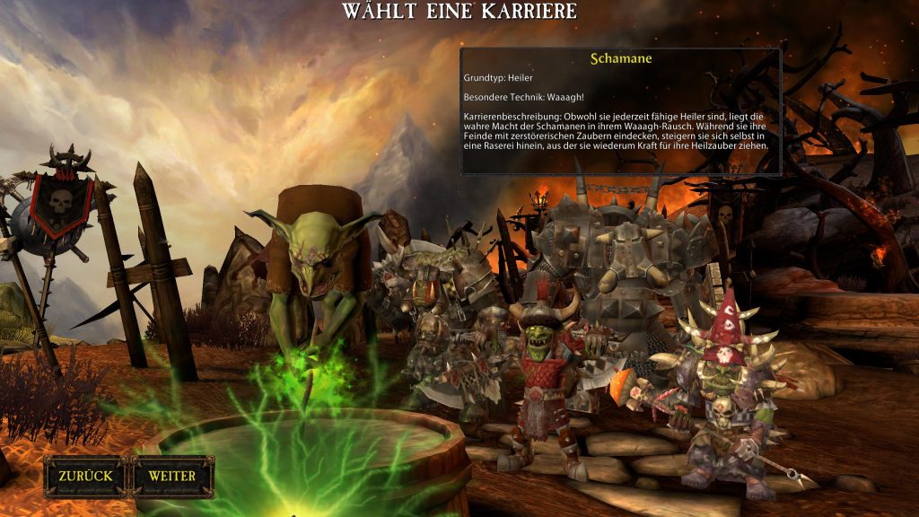 Warhammer Online Return of Reckoning Character creation Goblin Shaman