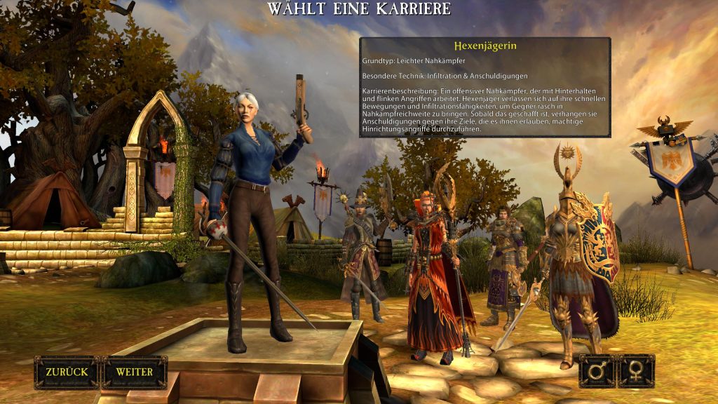 Warhammer Online Return of Reckoning Character creation Goblin Shaman Witch Hunter