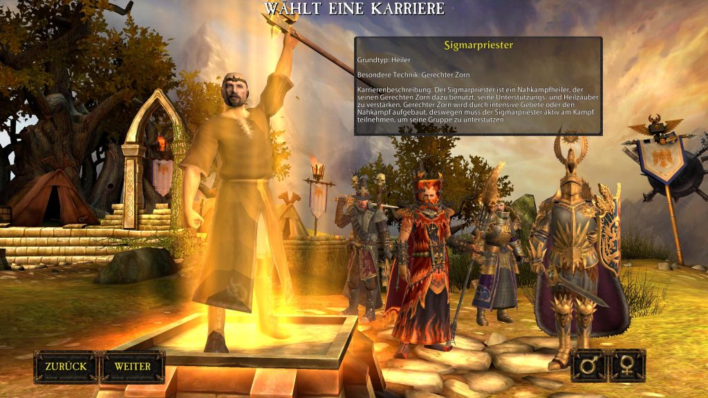 Warhammer Online Return of Reckoning Character creation Sigmar Priest