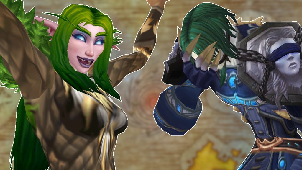 WoW Female Nightelf Druid Cheer Undead Priest Cry titel title 1280x720
