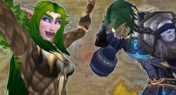 WoW Female Nightelf Druid Cheer Undead Priest Cry titel title 1280x720