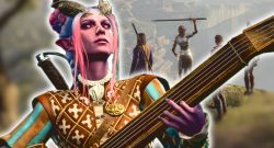 Bardin aus Baldur's Gate 3 mit jubelndem Team