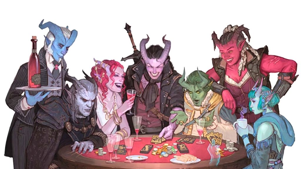 Different Tieflings from the Player's Handbook (2024)